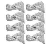 COHEALI 8 Pièces Pieds de Meuble en Alliage de Zinc Argenté Vintage, Cadre d'angle Décoratif Élégant Protection Les Blessures, pour Chambres et Coffres à Bijoux