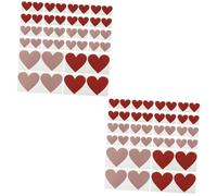 COHEALI 80 Pièces 40 Autocollants à Gratter de Cœur, Papier, Rouge et Rose Doré, 20 Pièces de Chaque Couleur, Étiquettes Autocollantes DIY pour Saint-Valentin, Anniversaires, Cartes de