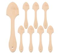 COHEALI 8pcs Poignées de Ventilateur en Bois de Bambou, Bâtonnets de Bois pour Loisirs Créatifs, Style Chinois Antique, Facile à Transporter, sans Bavure