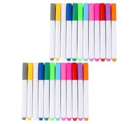 COHEALI à Craie Liquide Lot de 24 Couleurs de Loin Effaçables pour Tableaux Blancs et LED, Plastique Solide pour Menus de Restaurant