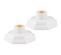 COHEALI Adaptateur Douille E27 Octogonal Blanc 2pcs en Pp Cuivre Bornes à Vis pour Lampe Pratique Bureau Salon