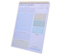 COHEALI Agenda Quotidien Non Daté Pourpre en Papier Reliure Double Spirale, Planificateur Facile à Transporter et Suivi de Consommation D'eau pour Bureau
