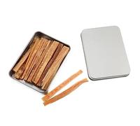 COHEALI Allume-Feu Naturel en Bâtons 3.94 Pouces Boîte Métallique Inclus pour Camping Randonnée Barbecue Extérieur Outil D'Allumage Léger Et Instantané en Bois Séché