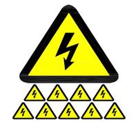 COHEALI Autocollants Équipements Domestiques Panneaux Électriques Électriques ou D'avertissement Triangulaires Jaunes 10pcs Adhésif Résistant Haute Température pour Industriels