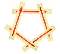 COHEALI Autocollants Fléchés Rouges Réfléchissants Autocollants Directionnels Amovibles Lot de 5 pour Boîte aux Lettres en Pvc pour Extérieur et Marquage Sol