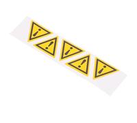 COHEALI Autocollants Panneau Danger Jaune Symbole Point D'exclamation, Matériau PP et Papier Synthétique Lot de 5 Facile à Utiliser pour Zones à Risque
