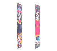 COHEALI Bannière Effet Décoratif Suspendue en Polyester Halloween Couplets Décoratifs Réutilisable pour Porte pour Fête et Décoration Extérieure