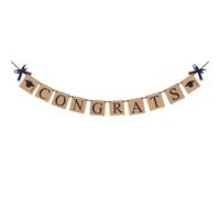 COHEALI Bannière en Papier Kraft pour Remise de Diplôme, Décoration Noire Facile à Assembler Ruban et Cartes, pour Fête de Graduation