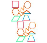 COHEALI Bâtonnets Géométriques en Plastique Outil Polyvalent 100 Pièces pour Manipulation Mathématique pour Améliorer Compétences en Mathématiques en Classe ou Maison