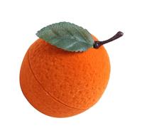 COHEALI Boîte à Bagues en Forme d'Agrume Petite Boîte à Bijoux Floquée Porte-Bijoux Compact pour Bagues Alliances et Boucles d’Oreilles pour Mariage Fiançailles et Voyage