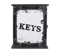 COHEALI Boîte à Clés Murale en Mdf Style Rétro Européen Usé, Porte-clés Décoratif Léger Lettres Imprimées, pour L'entrée Maison Bureau
