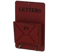 COHEALI Boîte Aux Lettres Murale Vintage avec Crochet Multifonction Support Mural Porte-courrier et Porte-clés Décoratif pour Maison et Bureau