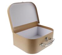 COHEALI Boîte d'Emballage en Papier Kraft Petite Valise Multi-Usage Poignée Ergonomique Boîte à Couvercle Réutilisable pour Présents de Mariage et Rangement Décoratif Conteneur Créatif