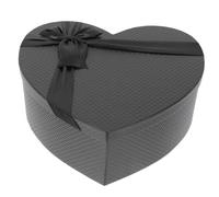 COHEALI Boîte Présent Cœur Noire Moyenne 270X210X105 MM en Papier Résistant Boîte Vide pour Chocolats Fleurs Emballage Saint-Valentin Coffret Présent Créatif pour Anniversaires et