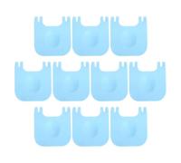 COHEALI Boucle à Cage métallique 10 pièces en Plastique Bleu Ciel, Clips de Fixation pour Cage de Petits Animaux, Stable pour Organisateur et projets DIY