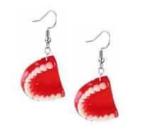 COHEALI Boucles D'oreilles Design Créatif et Amusant Rouge de Dent Exagérée en Résine pour Filles pour Fêtes et Voyages Halloween