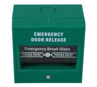 COHEALI Bouton Alarme Manuel de Sortie d'urgence Vert en Plastique Activation Manuelle pour Sécurité Incendie et Situations d'urgence Feu