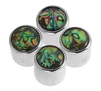 COHEALI Boutons de Contrôle Réglage Fluide du Volume Lot de 4 en Métal Incrustation en Nacre pour Guitare Électrique et Basse Électrique pour Performances Live