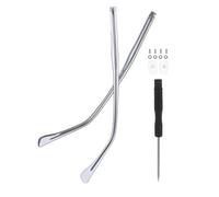 COHEALI Branches de Lunettes de Rechange Métalliques Universelles Kit de Réparation pour Lunettes de Soleil Carrées Paire de Branches Bleues Cristal Accessoires de Monture Robustes et