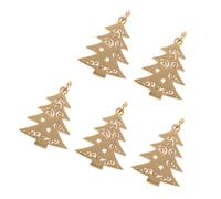 COHEALI Breloque Sapin de Noël en Acier Inoxydable pour Création de Bijoux | Argenté, Léger et Lisse, Finition sans Bavure, pour Collier, Partage Familial, Amis, Collègues