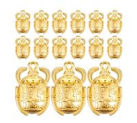 COHEALI Breloques Scarabée Métal Doré 20 Pièces, Petit Charme de Scarabée Créatif pour Fabrication Bijoux Diy, Pendentifs et Bracelets Vintage Artisanat Présent