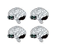 COHEALI Broche Dessin Animé en Alliage Blanc de Cerveau Humain, Épingle Délicate et Chic, Accessoire Attrayant pour Style Décontracté Féminin