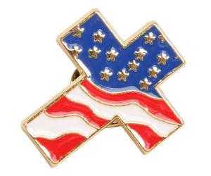 COHEALI Broche Drapeau Américain en Alliage Rouge Épingle Solide, Insigne de Vêtements Créatif pour Anniversaires et Fêtes, Décoration Mode pour Garçon et Filles et Garçons