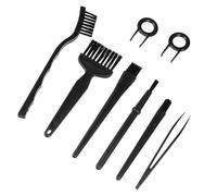 COHEALI Brosse Antistatique Clavier Ordinateur Portable, Lot 8 Pièces, Poignée Ergonomique, Nettoyage Poussière Électronique, Kit Entretien Quotidien, Usage Bureau, Couleur Noire