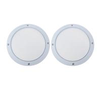 COHEALI Cache-Haut-Parleur en Métal Blanc 6,5 Pouces, Protection de Corne Résistante la Corrosion, Anneaux Décoratifs pour Haut-parleurs, Lot de 2 Pièces, Accessoires Audio