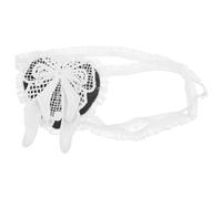 COHEALI Cache-œil en Dentelle Blanche pour Cosplay et Mascarade, Accessoire Gothique Délicat Accentuant L'énigme, Confortable Traces pour Soirée Costumée