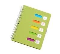 COHEALI Cahier à Spirale Latérale Épaissi A5 Vert pour Étudiants, Papier Lisse et Confortable, Carnet Pratique pour Journal et Prise de Notes