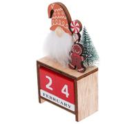 COHEALI Calendrier de Noël Décoratif en Bois, Compte à Rebours Créatif et Multifonctionnel, pour Décoration de Bureau ou Fête de Fin D'année
