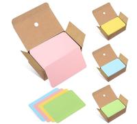 COHEALI Cartes de Visite Vierges en Papier Kraft Coloré, Lot de 4 Boîtes, Cartes Soi-même pour Bureau et Loisirs Créatifs, Papier Épais et Résistant, Format Pratique pour Notes
