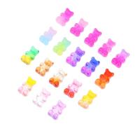 COHEALI Charme en Résine Ours Coloré 50pcs pour Décoration Artisanale et Étui de Téléphone Diy, Accessoires Créatifs Réutilisables pour Cadres Photo et Épingles à Couleur Aléatoire