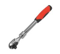 COHEALI Clé à Cliquet Télescopique 3/8 Pouces Réversible à Tête Flexible, Manche Extensible Rouge, Cliquet à Dégagement Rapide, Outil Mécanique Manuel pour Entretien Automobile, Accès