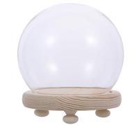 COHEALI Cloche Verre Ronde avec Socle pour Fleur Éternelle Préservée Décoration Salon Moderne
