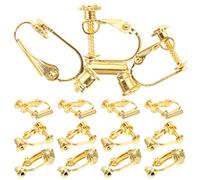 COHEALI Convertisseur Boucle d'Oreille Clip 30 Pièces Clips d'Ooreilles Non Percées Accessoires Diy pour Boucles d'Oreilles Cuivre 18K Fixation à Vis Réglable