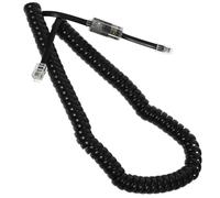 COHEALI Cordon Téléphonique 4P4C Rj9/Rj10/Rj22 Noir Lot de 2 set de Connecteur Rotatif Anti-Nœuds Câble Extensible Ajustable pour Téléphone Fixe Compatible Combiné Standard Fil