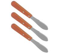 COHEALI Coupe fromage 3 Pièces Manche en Bois, Racloir à Beurre en Acier Inoxydable, Tartineur à Fromage Pratique Cuisine et Restauration, Outil de Cuisson du Polyvalent