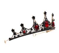 COHEALI Couronne de Mariée Accessoire de Coiffure Noble Rouge en Alliage Baroque Élégante et Délicate pour Dames pour Photos et Performances