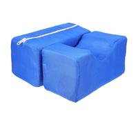 COHEALI Coussin surélevé pour cheville et coussin talon 2 pièces, support en mousse polyester pour patients alités, protection anti-escarres à domicile, bleu