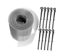 COHEALI Couvercle Filtre Gouttière Inox 12,7 Cm avec 10 Crochets Gris, Grille de Protection Anti-feuilles pour Évacuation Eau Extérieure, Crépine Solide pour Drainage Jardin et Caniveau