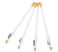 COHEALI Crayons Blancs à Sourcils et Barbe 4pcs avec Taille-crayon Intégré, Matériaux Bois et Acier Manganèse, Résistants la Transpiration, pour Activités Extérieures, Hommes et Femmes