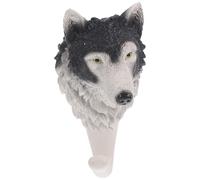 COHEALI Crochet Mural en Métal de Tête de Loup, Patère Rustique pour Manteau et Chapeau, Décoration Murale Vintage pour Entrée, Salon ou Chambre, Crochet de Rangement Robuste et Décoratif