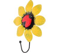 COHEALI Crochet Mural Fleur en Fer Jaune, Simple, Décoration Murale