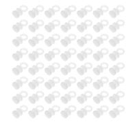 COHEALI Crochets Support Sécurisé 150 en Plastique Blanc pour Tringle à Rideaux, Pinces Rondes Discrètes et Modernes pour Rideaux Fenêtres et Pièces