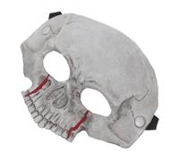 COHEALI Demi-masque de Crâne en Mousse Pu Argenté avec Trous de Ventilation, Design Gothique Unique pour Événements Intérieurs et Fêtes à Thème Varié