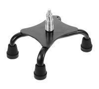 COHEALI Embout Antidérapant pour Canne et Béquille à 4 Pieds en Caoutchouc Noir, Absorbeur de Chocs pour Activités Extérieures et Randonnée, Alliage D'aluminium Robuste