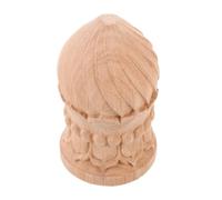 COHEALI Embouts Décoratifs en Bois Brut pour Balustres d'Escalier Chapeau de Poteau Ananas Sculpté Dimensions 5X9 CM Finition Ronde en Bois Massif Décoration Intérieure et Extérieure