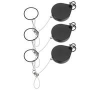 COHEALI Enrouleur de Câble USB Rétractable Automatique 3 Pièces Noir, Boîtier de Rangement Compact pour Gestion des Câbles VR et Chargeurs de Véhicule Électrique, Organiseur